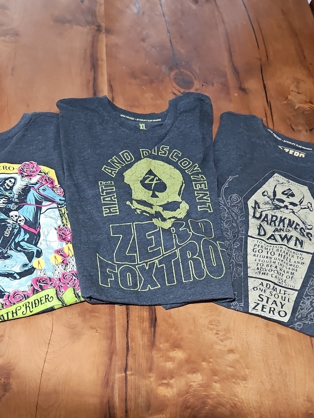"Zero FoxTrot"    Lot.... Graphic Tshirt  Size Xl Patriotic U.S.A
